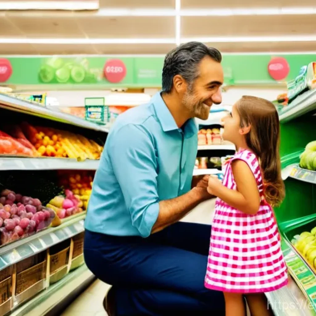 부모와 자녀 간의 재정적 가치관 공유하기 - **Prompt:** A warm, inviting image of a Spanish father and his curious 6-year-old daughter inside a ...