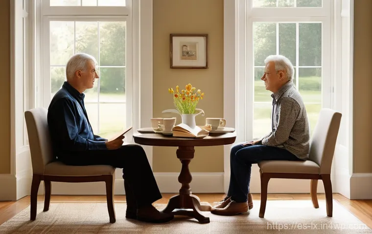 부모와의 대화에서 중립적인 태도 유지하기 - **Prompt: Bridging Generations at a Festive Table**
    "A vibrant, warm, and inviting scene of a mu...