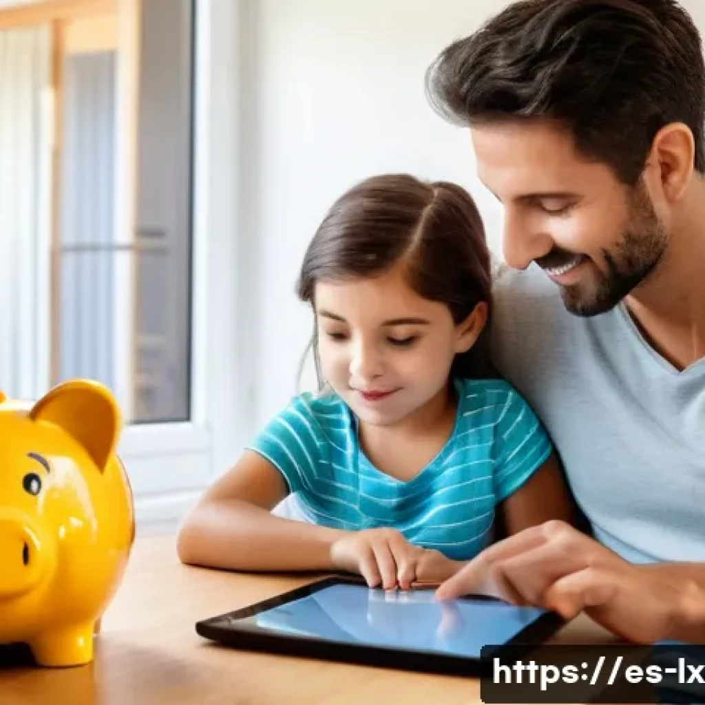 부모의 재정적 우선순위 이해하기 - **Prompt: Education Savings for a Spanish Family**
"A heartwarming, brightly lit scene inside a ...